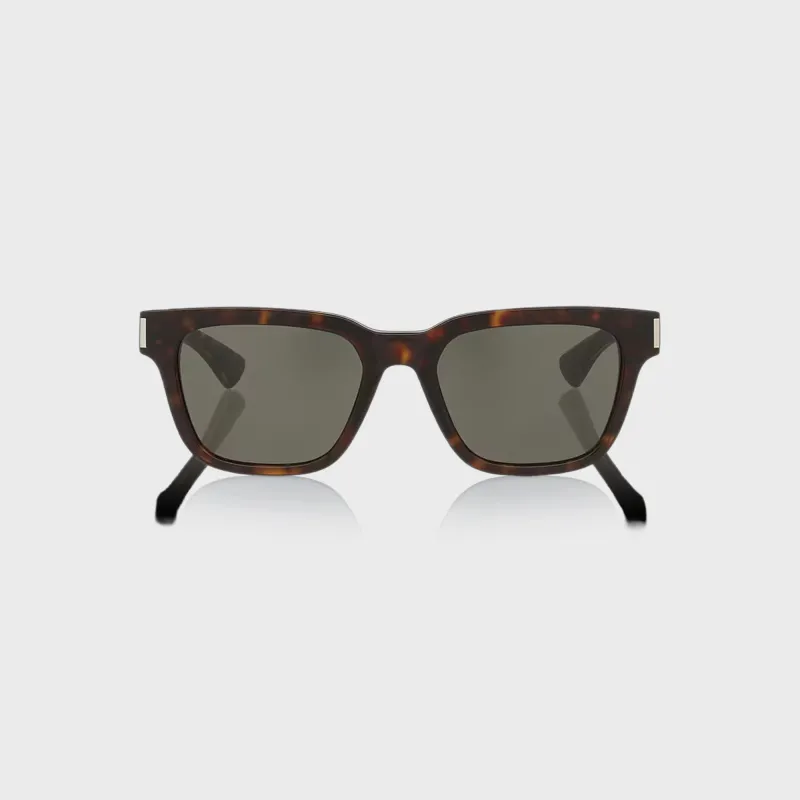 Saint Laurent Man Recycled Acetate Sunglasses - Havana / Grey sold by Kith