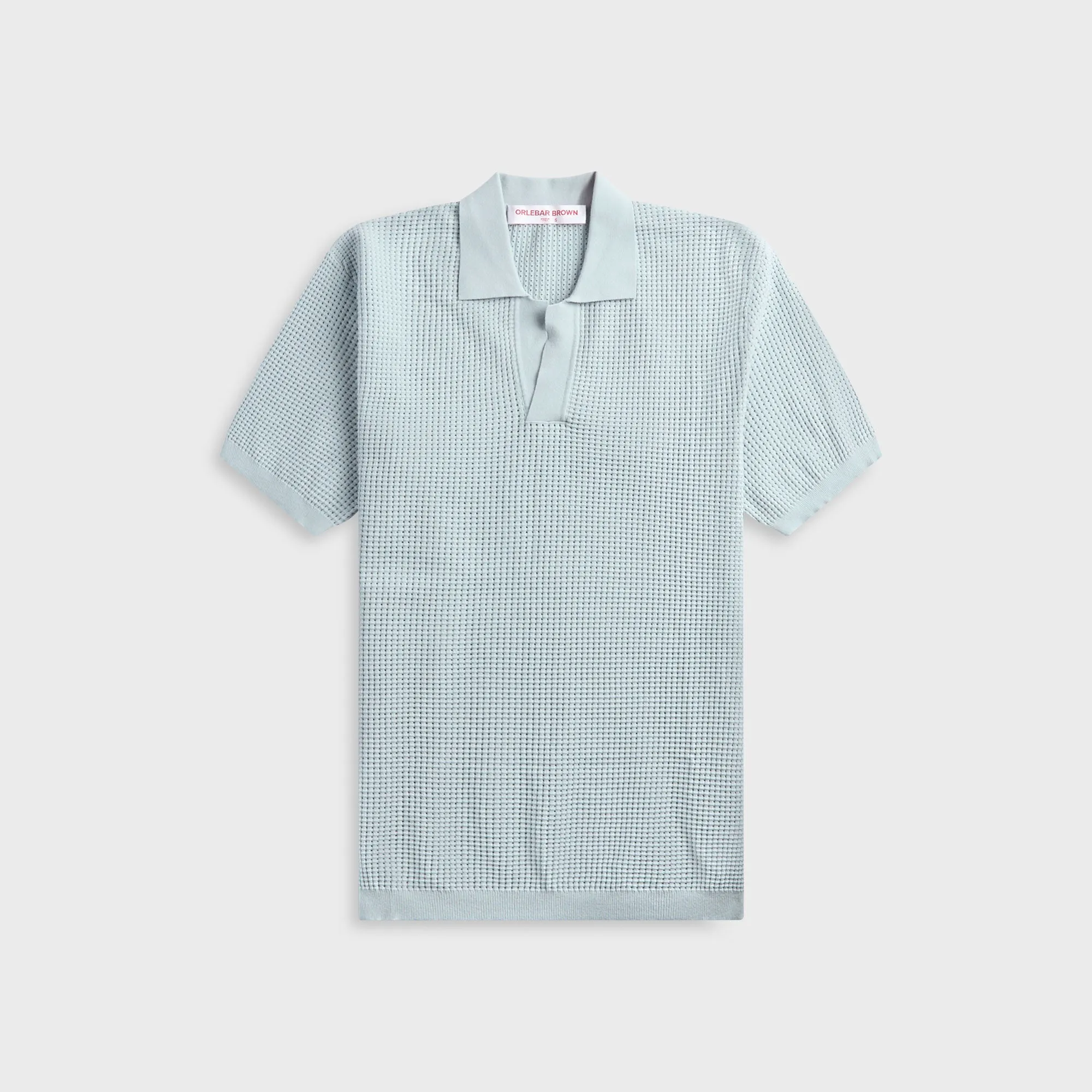 Orlebar Brown Roddy Short-Sleeve Polo Shirt - Light Sky Pool sold by Kith