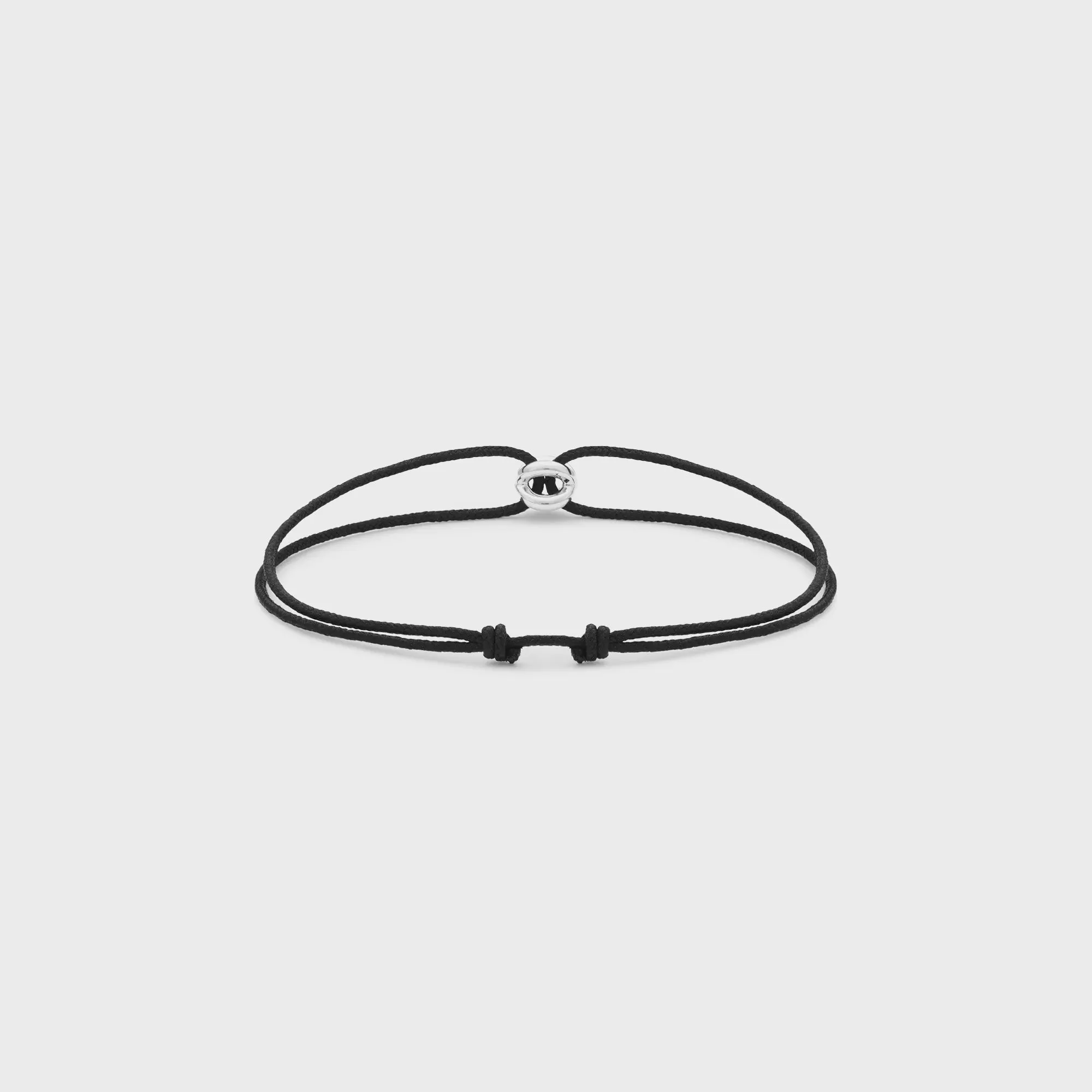 Le Gramme Polished Sterling Silver Entrelacs Cord Bracelet - Black sold by Kith product image thumbnail 2