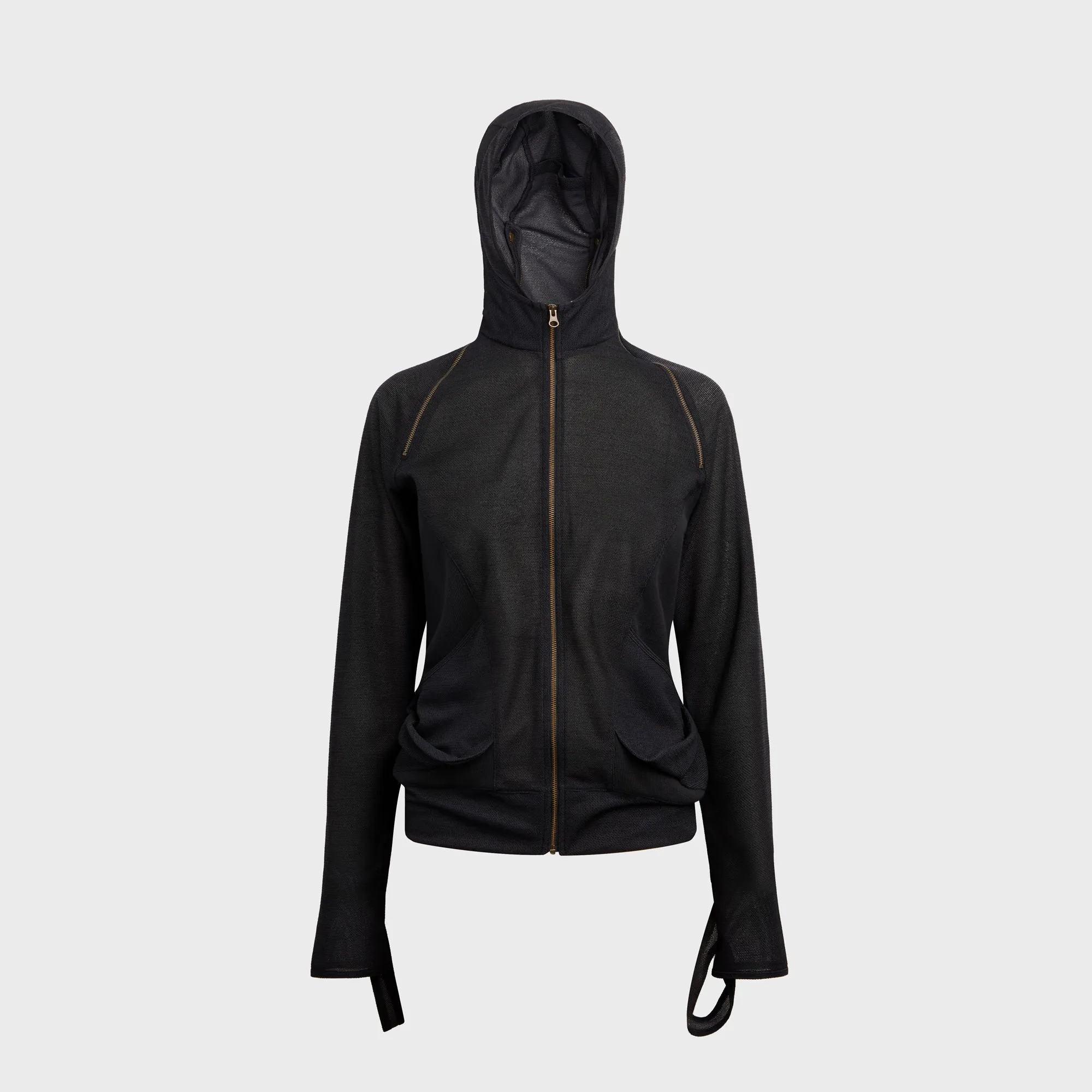 Hyein Seo Slashed Zip Hoodie - Midnight sold by Kith