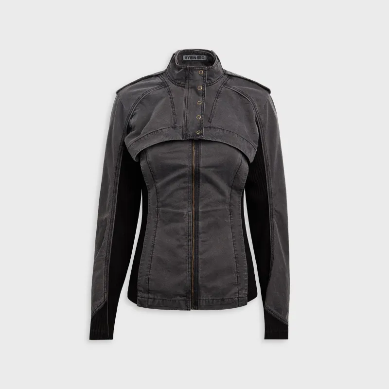 Hyein Seo Double Layer Moto Jacket - Midnight made by Kith