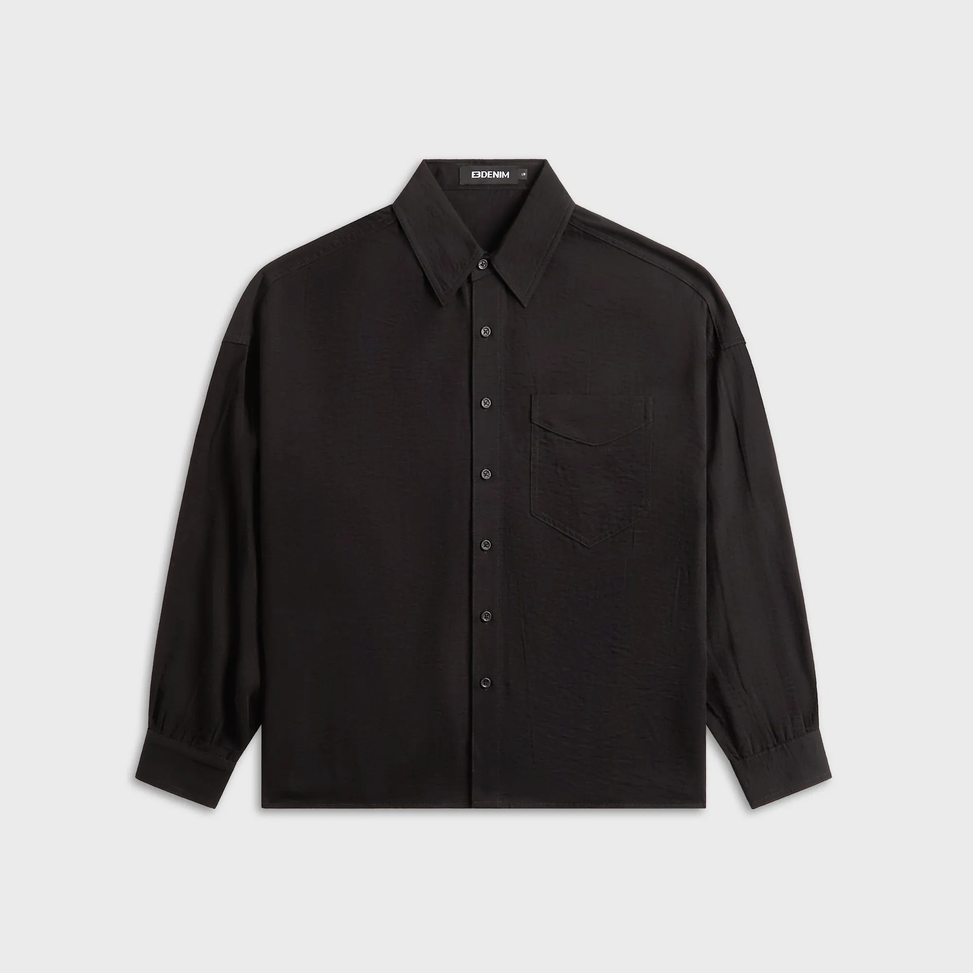 EB Denim Adeline Button Down Shirt - Black Linen sold by Kith