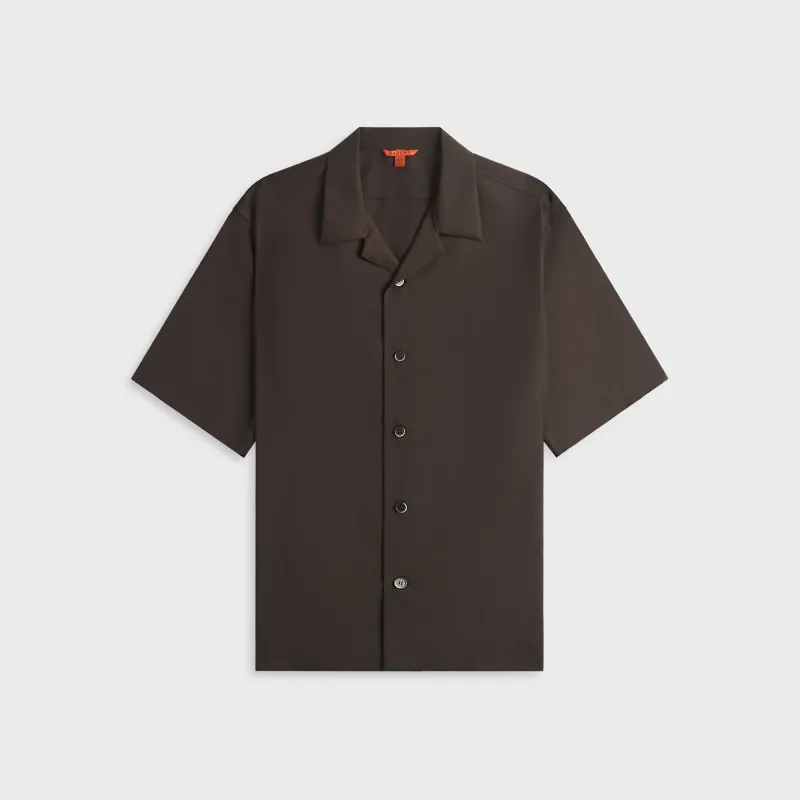Barena Solana Short Sleeve Shirt - Brown sold by Kith