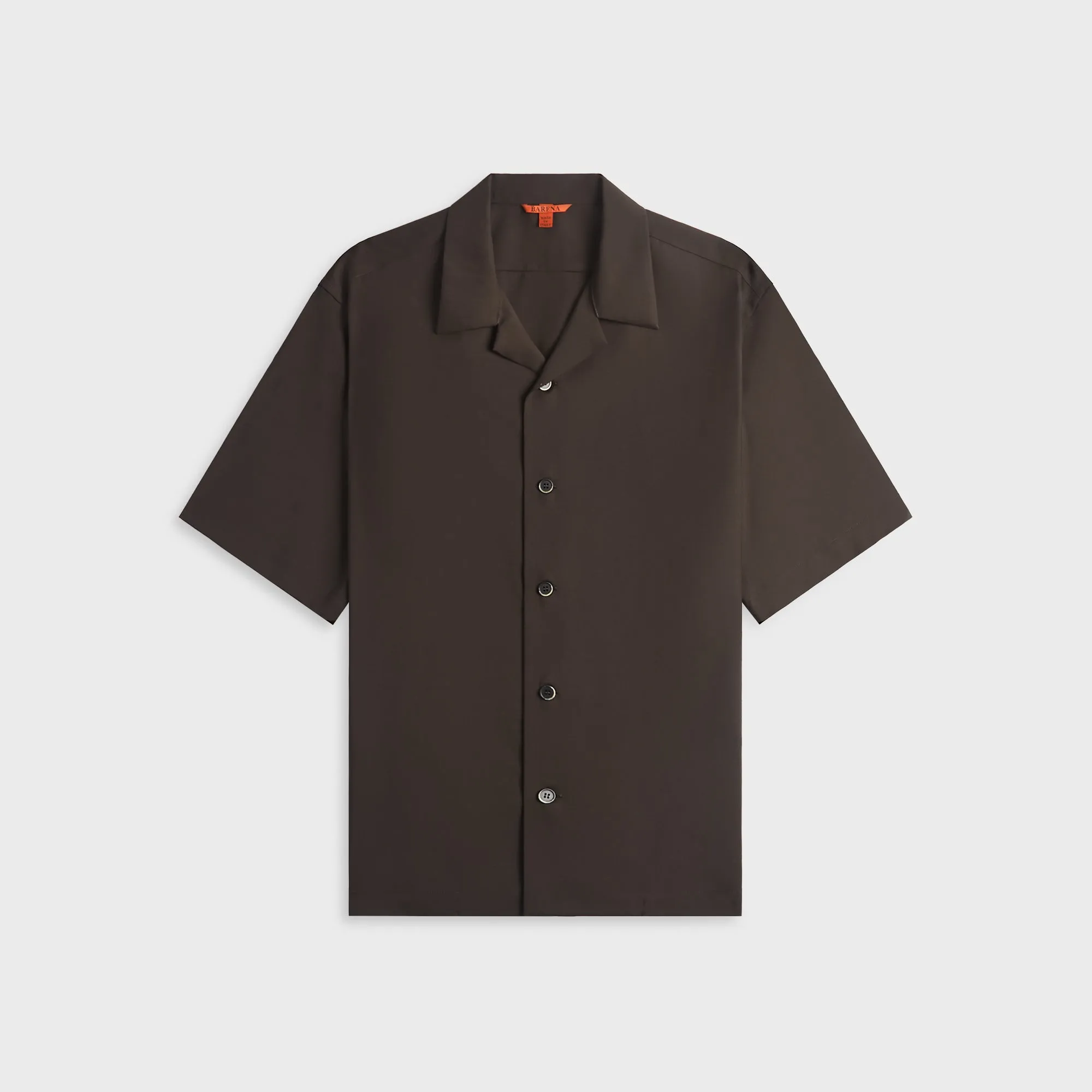 Barena Solana Short Sleeve Shirt - Brown sold by Kith