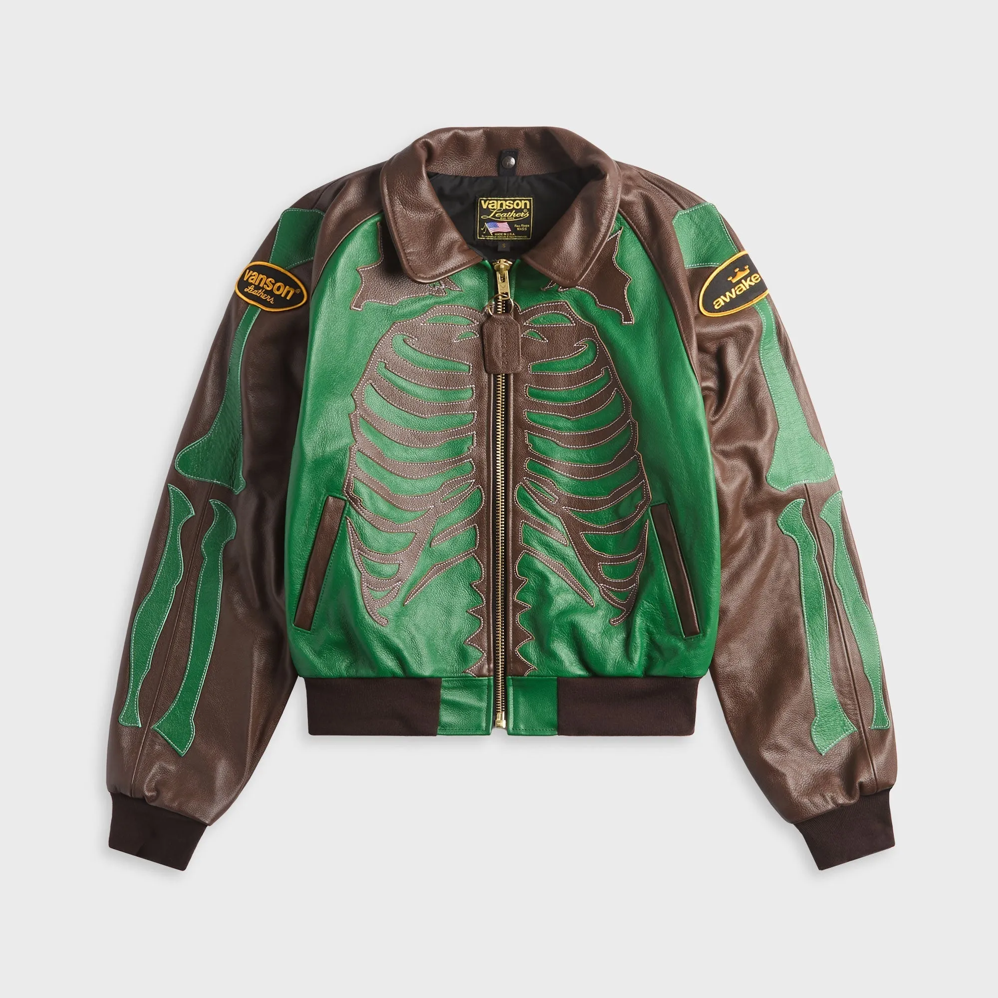 Awake NY Vanson Stadium Team Jacket - Brown sold by Kith