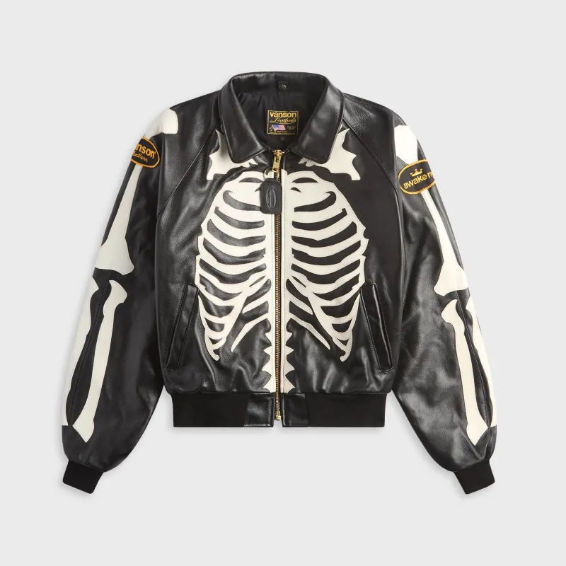 Awake NY Vanson Stadium Team Jacket - Black made by Awake