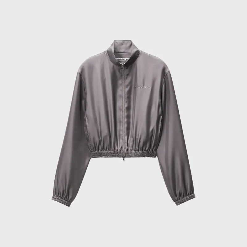 Alexander Wang Cropped Track Jacket - Steel Grey sold by Kith