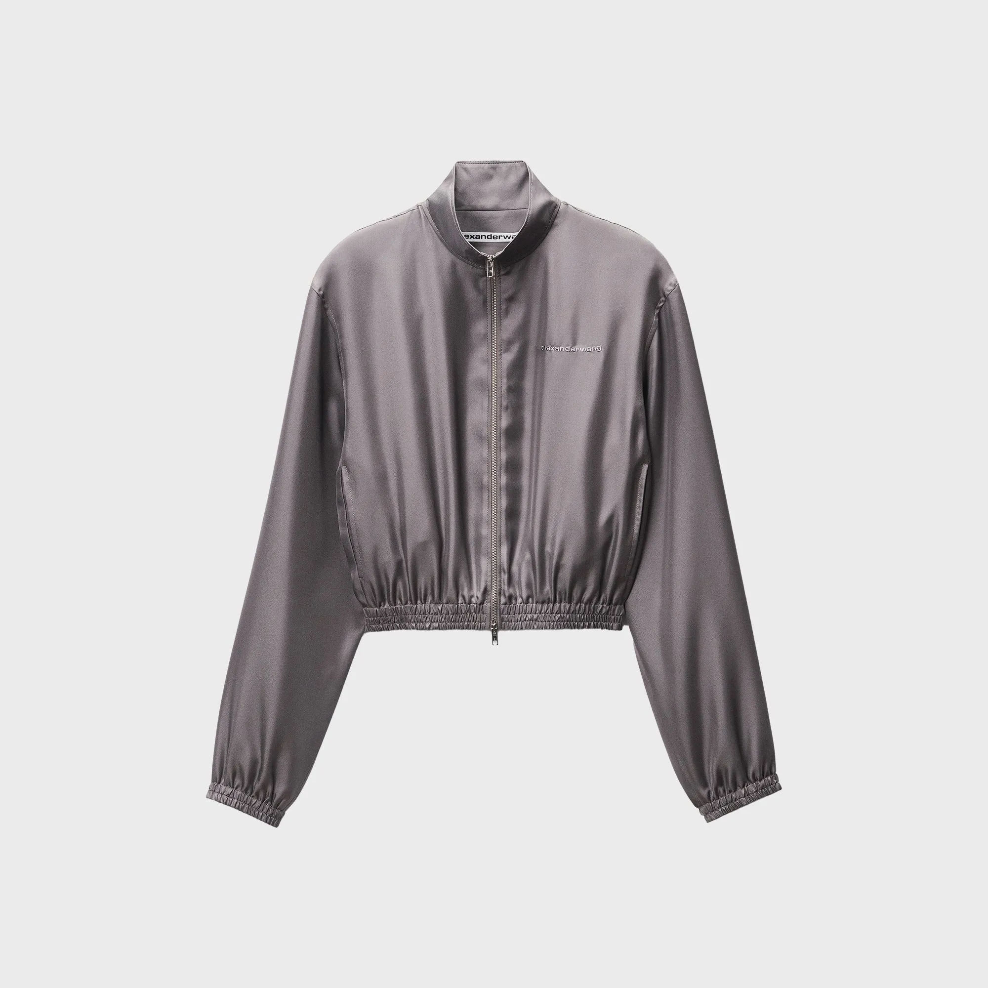 Alexander Wang Cropped Track Jacket - Steel Grey sold by Kith