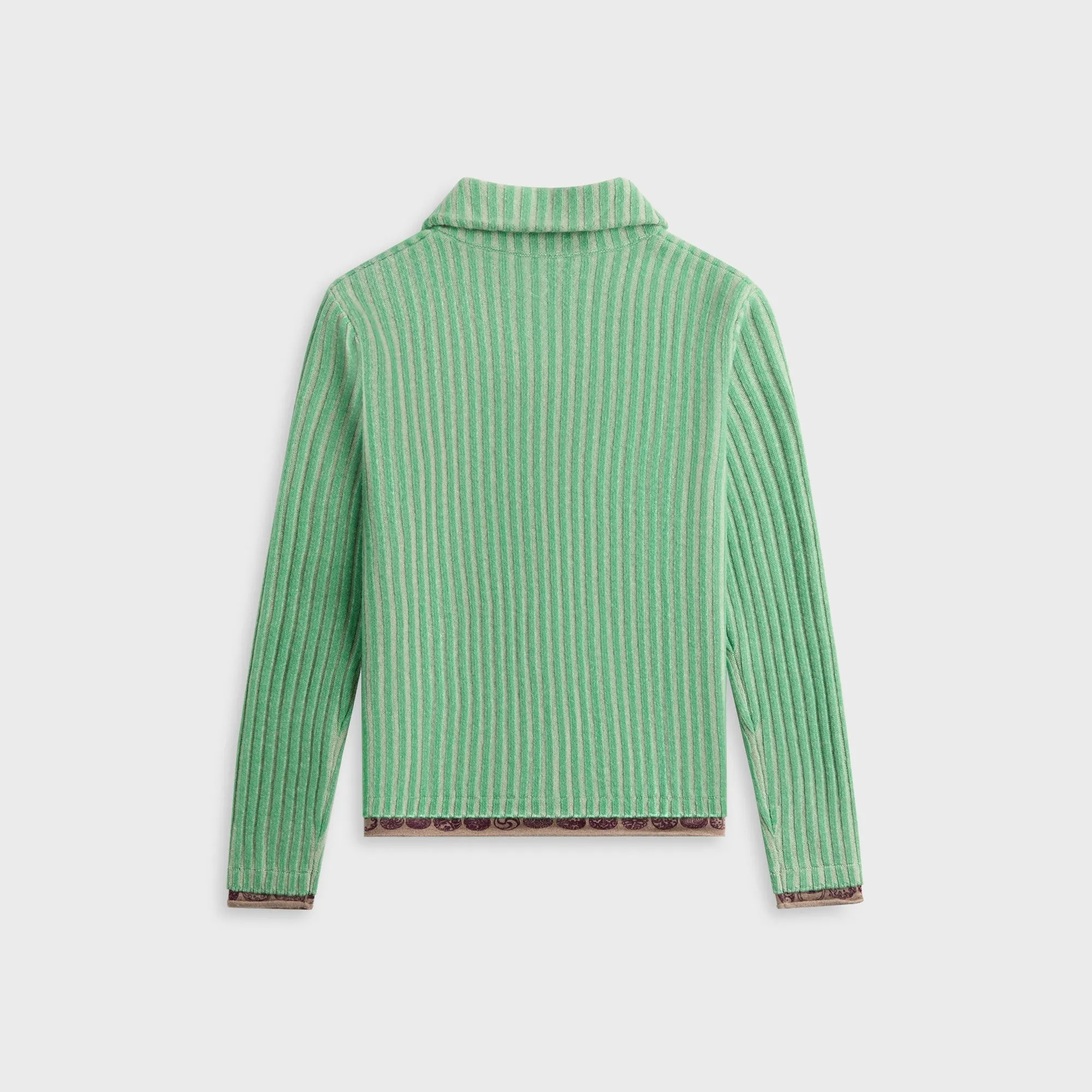 ADRIAN CASHMERE Sugar Snap Full Zip Sweater - Green sold by Kith product image thumbnail 2