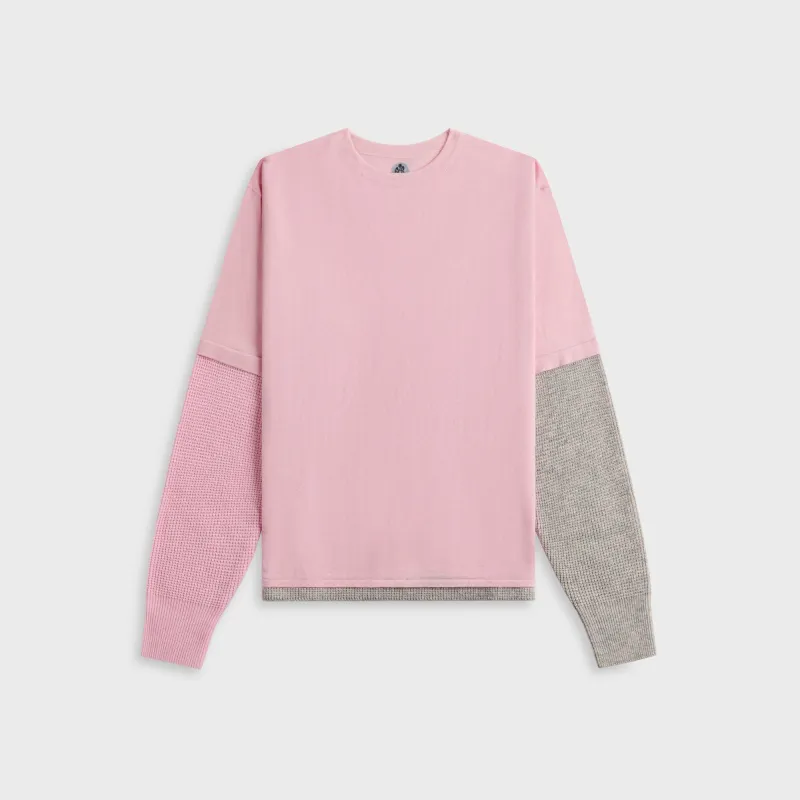 ADRIAN CASHMERE Double Layer Top - Pink / Grey made by Kith