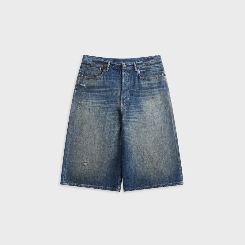Acne Studios Baggy Denim Short - Mid Blue sold by Kith
