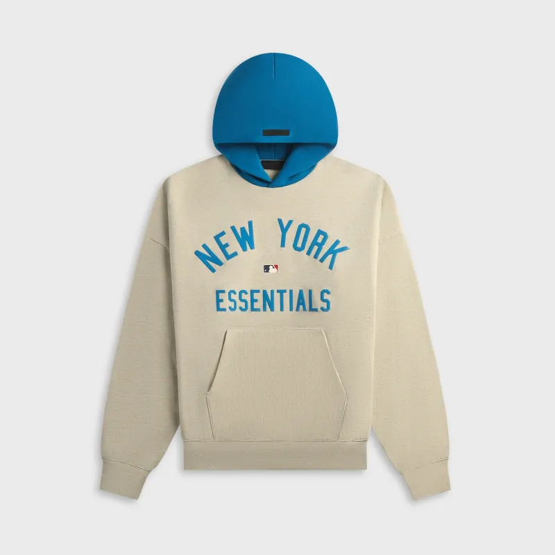 Essentials Mets Sport Hoodie - Heather Stone / Black sold by Kith