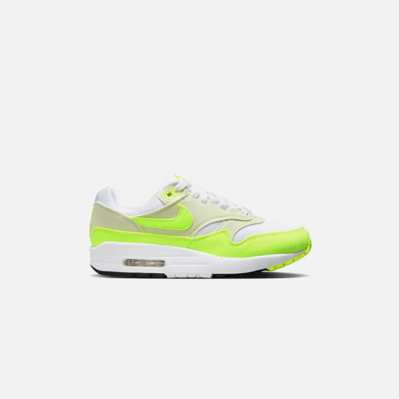 Nike WMNS Air Max 1 '87 - White / Volt / Sea Glass / Black sold by Kith
