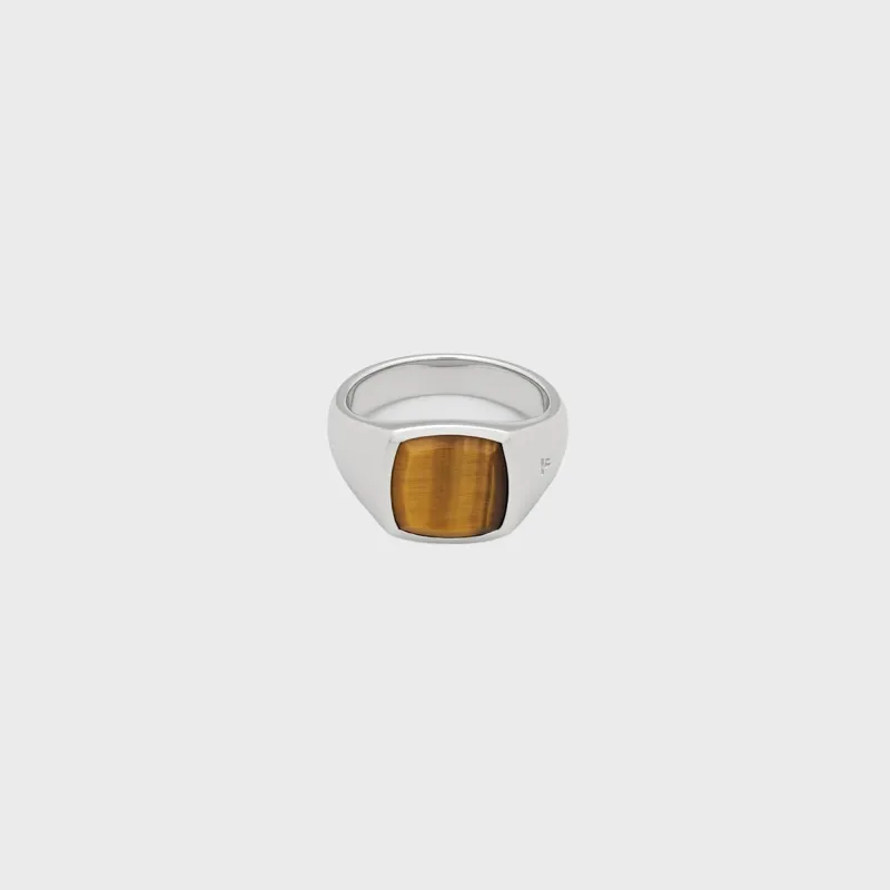 Tom Wood Kay Ring Tiger Eye 62" - Silver sold by Kith