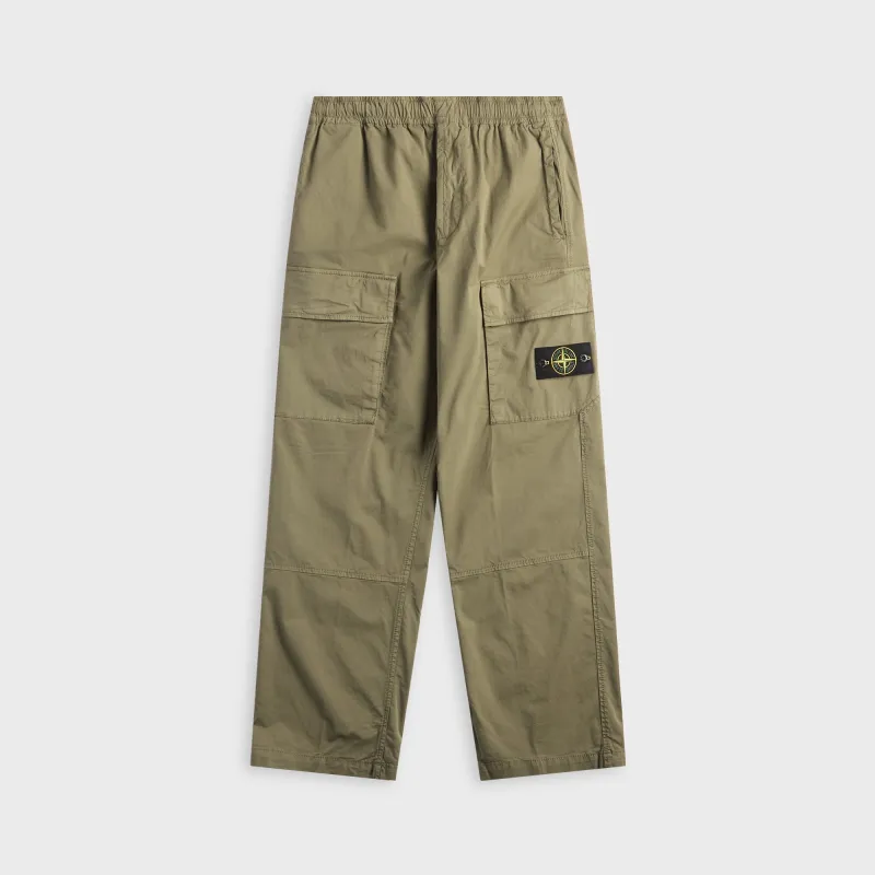 Stone Island Stretch Organic Cotton Twill Cargo Trousers - Military Green made by Stone Island