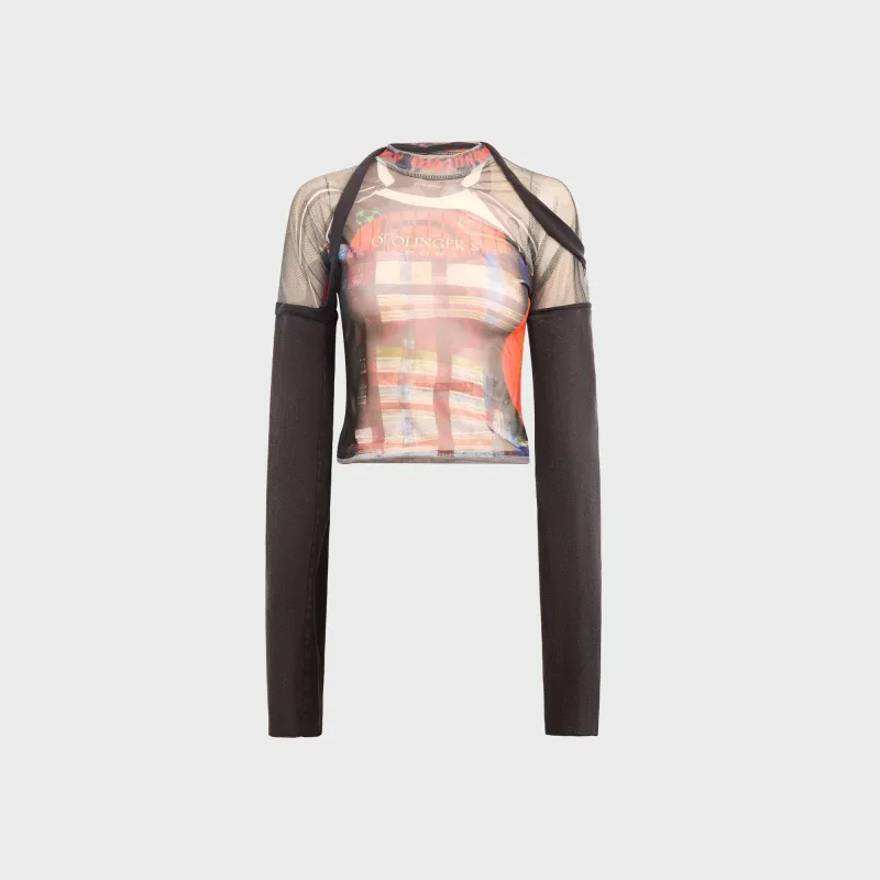 Ottolinger Mesh Hybrid Longsleeve Tee - Racing Plaid made by Kith