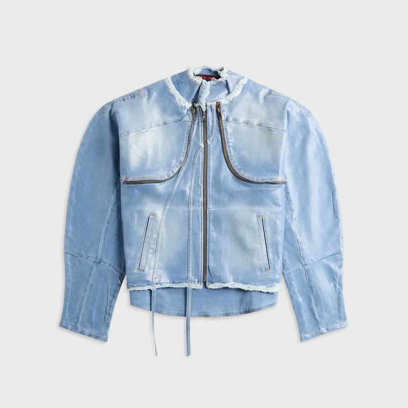 Ottolinger Glazed Denim Zip Jacket - Blue made by Kith