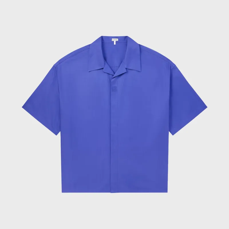 Loewe Short Sleeve Shirt - Indigo Blue sold by Kith