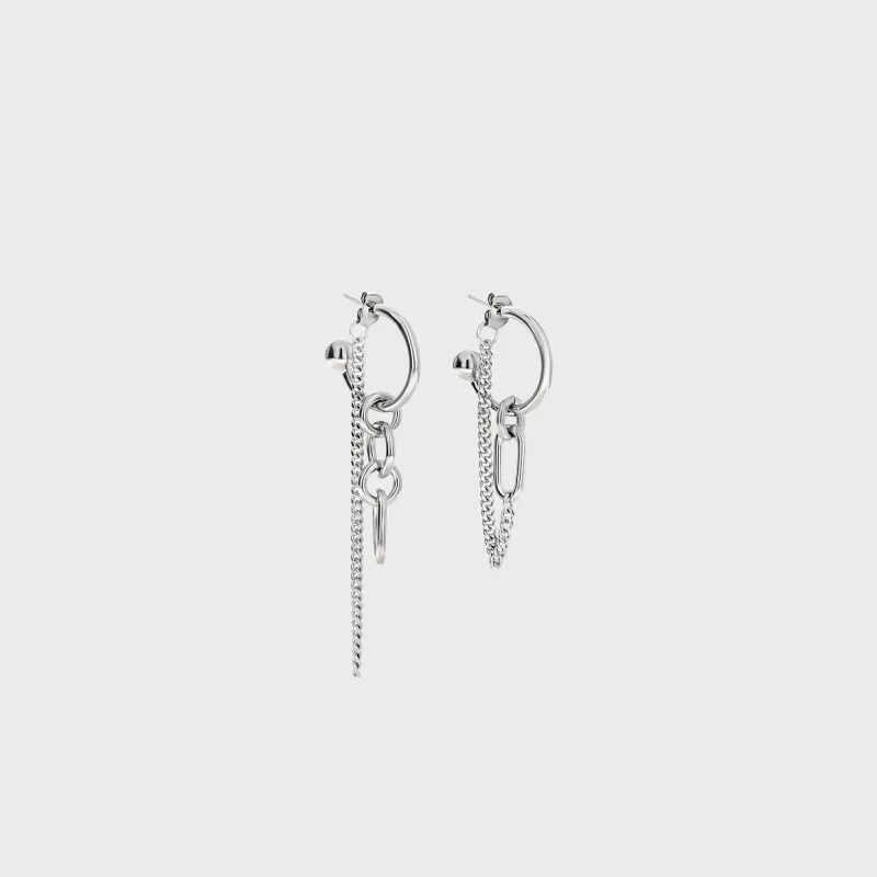 Justine Clenquet Allen Earrings - Palladium sold by Kith