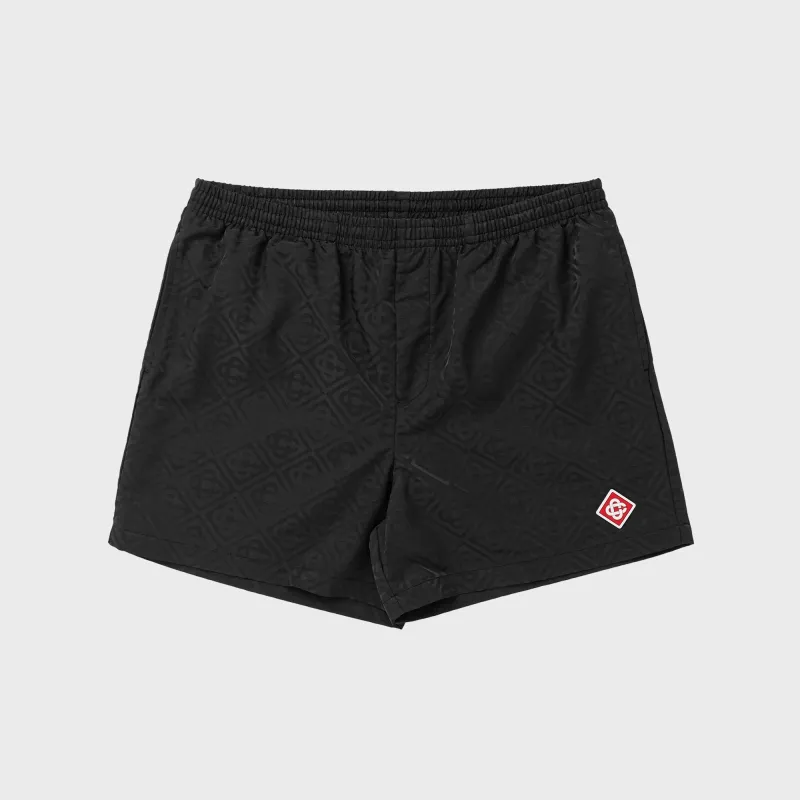 Casablanca Jacquard Swim Short - Black sold by Kith