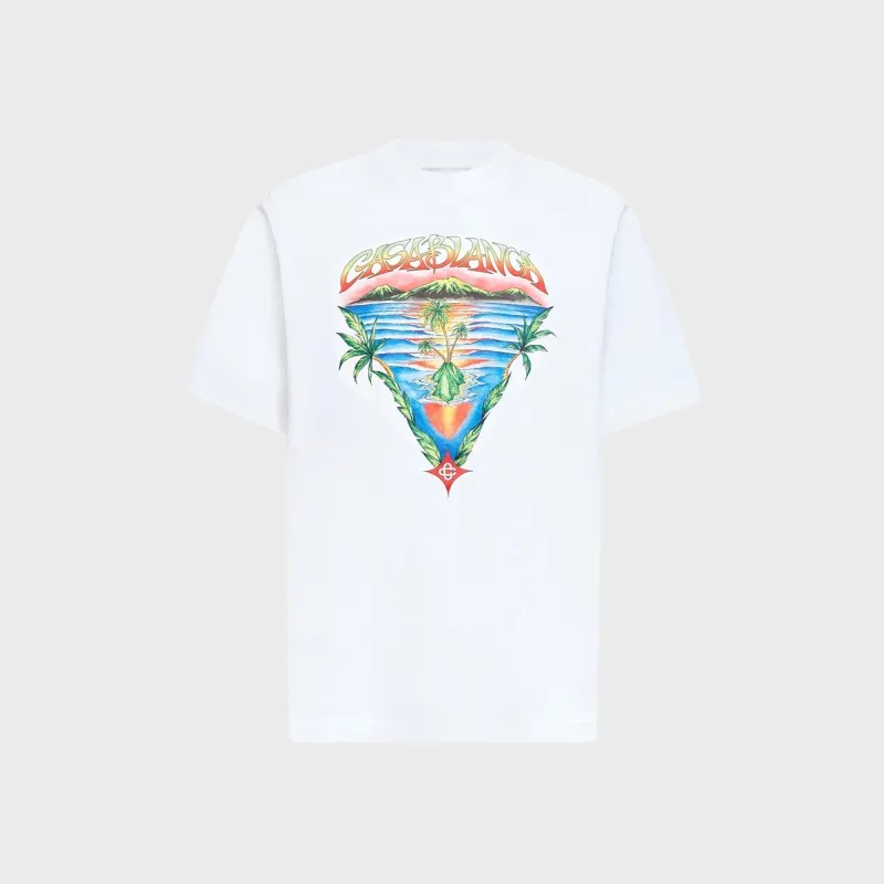 Casablanca Innocence Triangle Tee - White sold by Kith