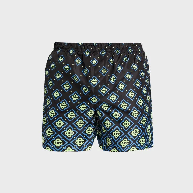 Casablanca Degrade Monogram Printed Swim Short - Black sold by Kith