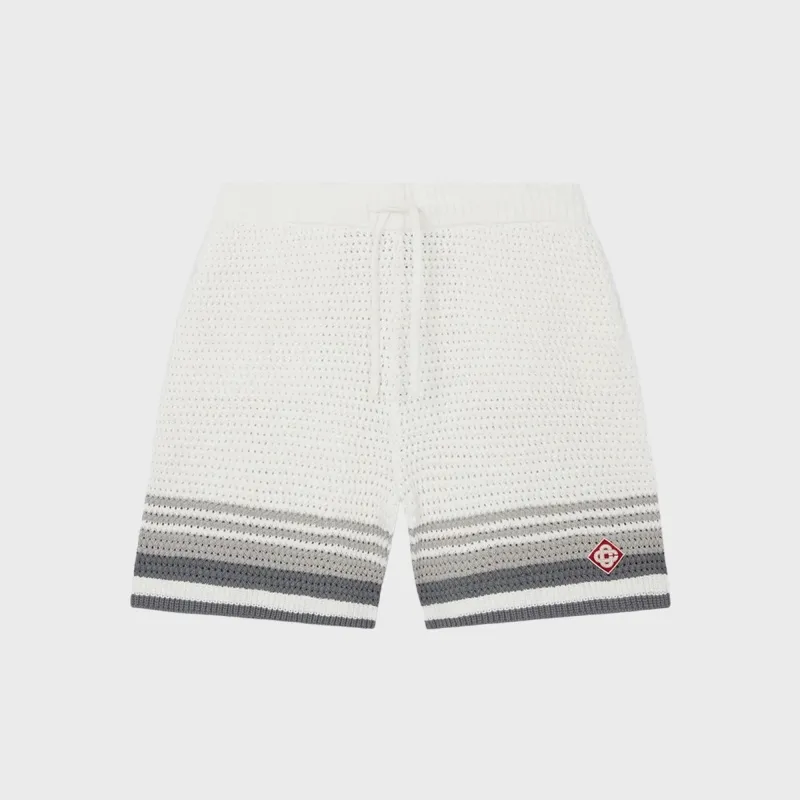 Casablanca Crochet Short - White / Grey sold by Kith