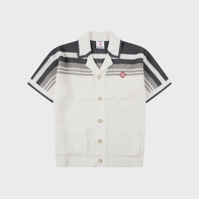 Casablanca Crochet Shirt - White / Grey sold by Kith