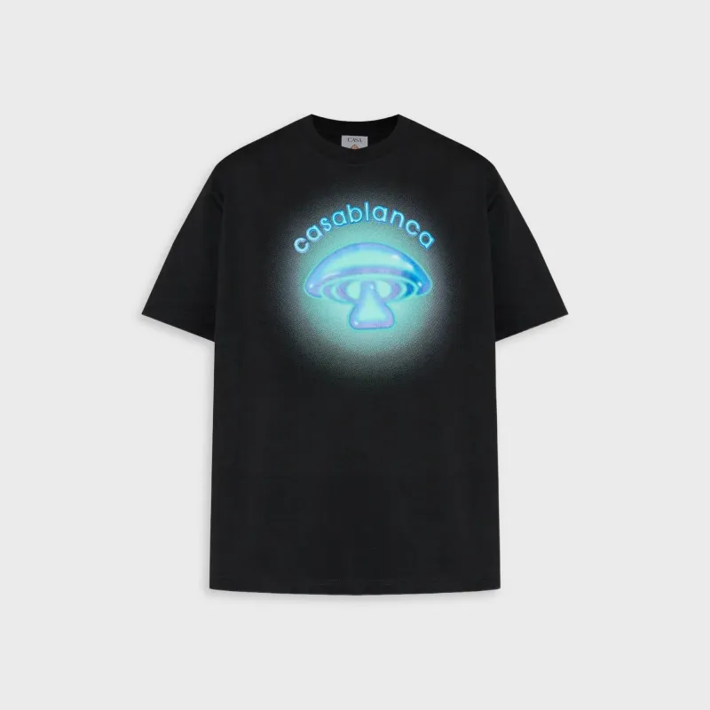Casablanca Airbrush Mushroom Classic Tee - Black made by Casablanca