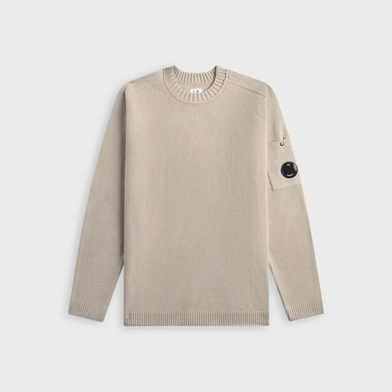 C.P. Company Cotton Chenille Crewneck Lens Sweater - Dove sold by Kith