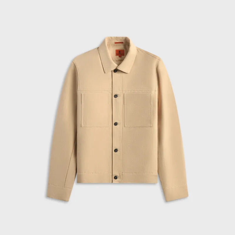 Barena Long Sleeved Buttoned Overshirt - Khaki sold by Kith