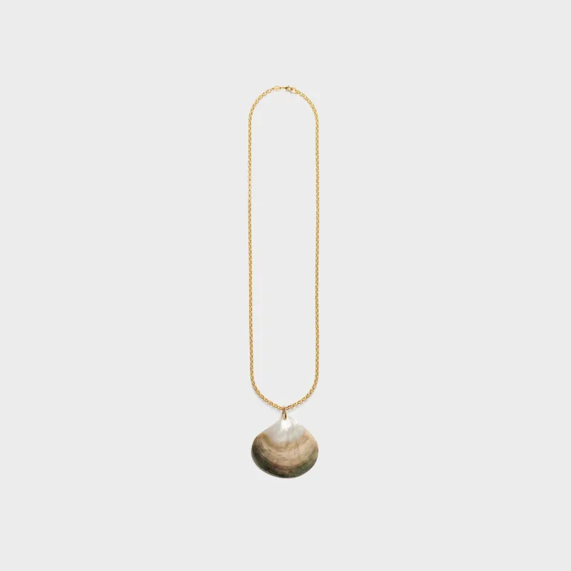 Anni Lu Golden Shell Necklace - White / Multi sold by Kith