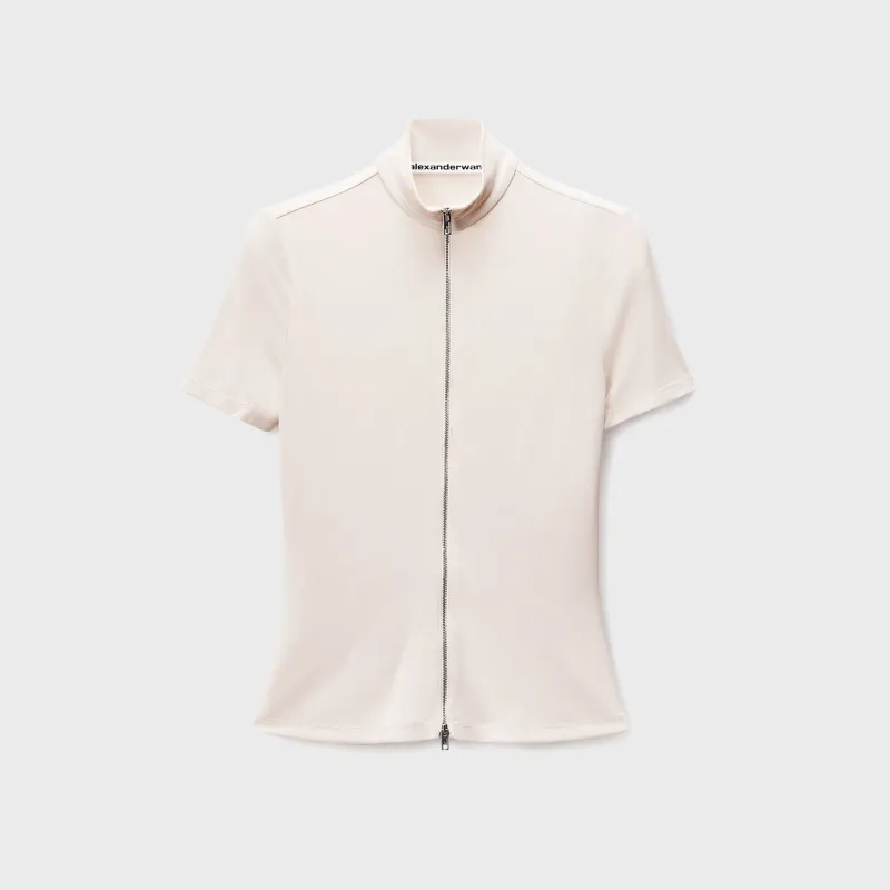 Alexander Wang Rashguard Top With Mock Neck - Ivory sold by Kith