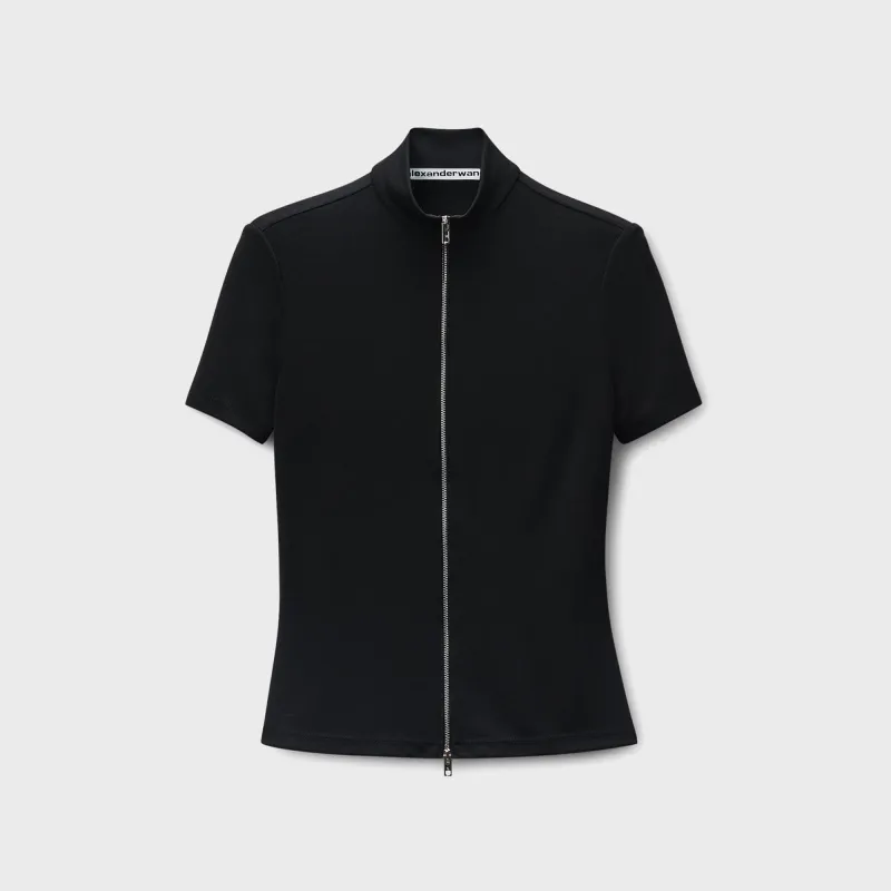 Alexander Wang Rashguard Top With Mock Neck - Black sold by Kith