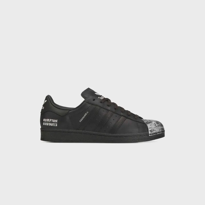 adidas x Willy Chavarria x Compton Cowboys Superstar - Core Black / Off White sold by Kith