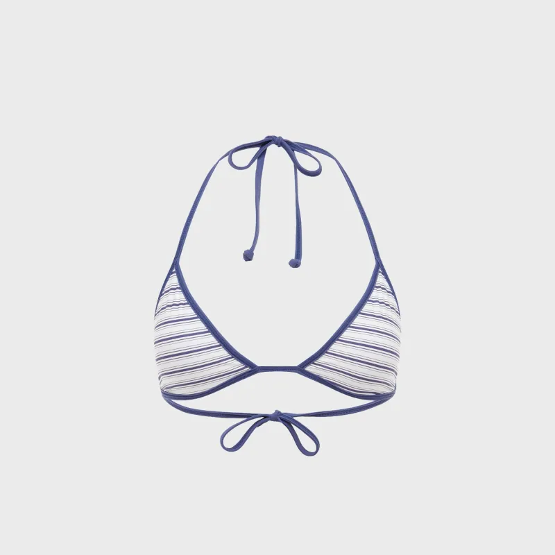 Bond Eye Reversible Bind Isla Triangle Top - Indigo / Riviera Stripe sold by Kith