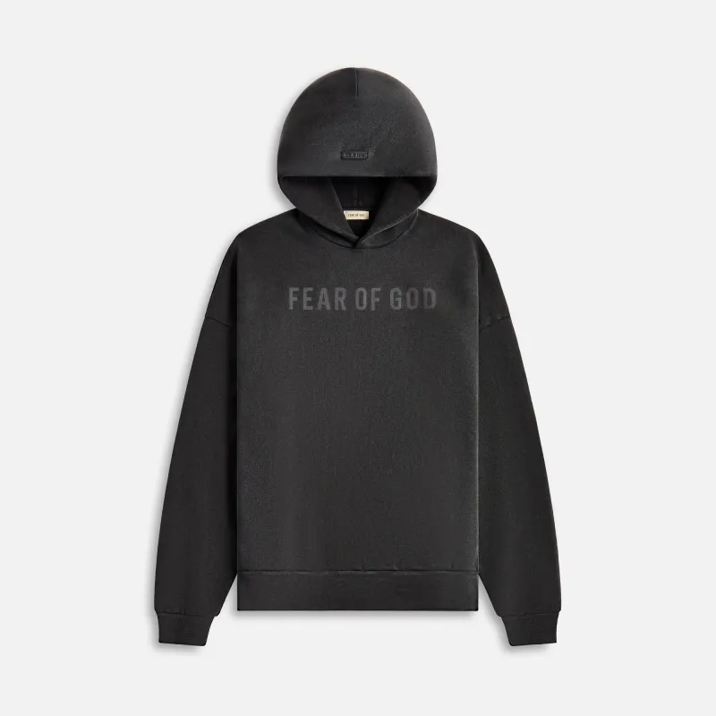 Fear Of God Overlapped Hoodie Logo - Black Print sold by Kith