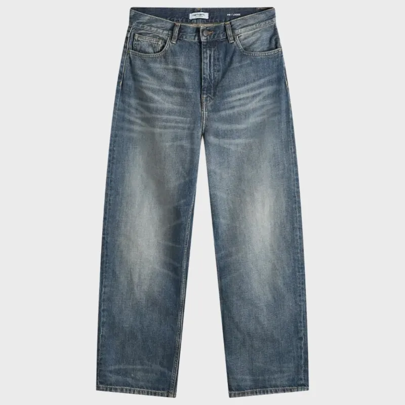 Carhartt WIP W Brandon Pant - Worn Used Washed Blue sold by Kith