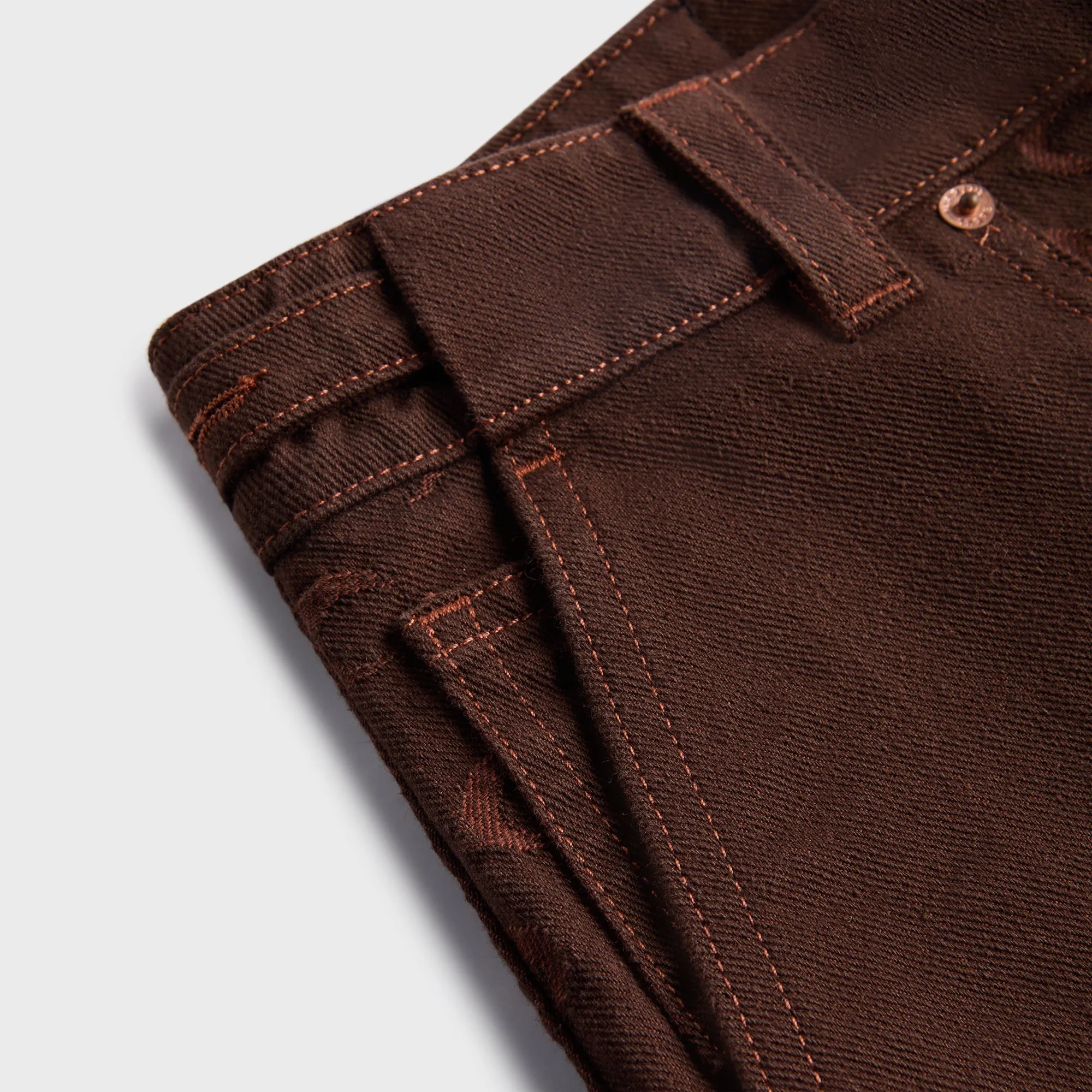 MARINE SERRE Moon Jacquard Twill Workwear Pant - Deep Brown sold by Kith product image thumbnail 4