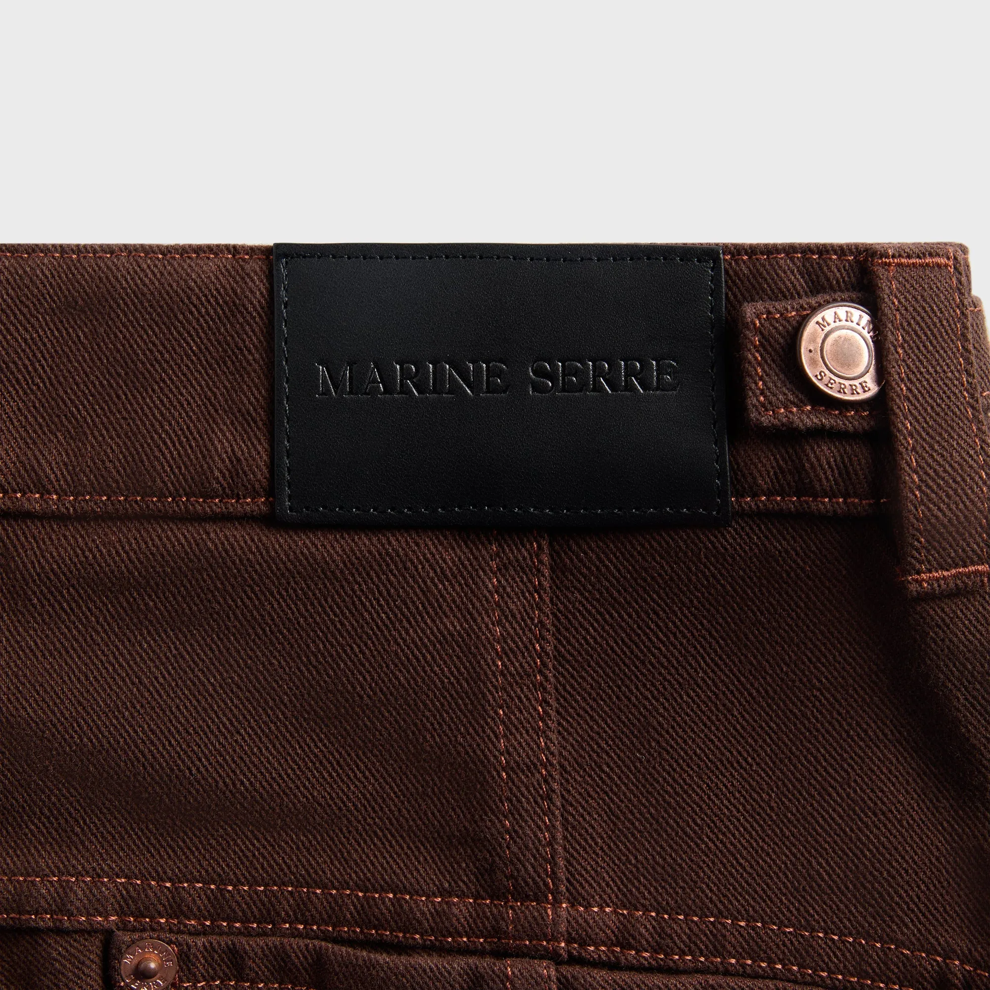 MARINE SERRE Moon Jacquard Twill Workwear Pant - Deep Brown sold by Kith product image thumbnail 5
