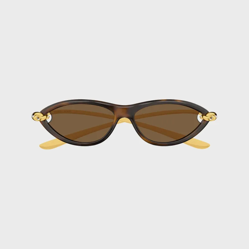 Bottega Veneta BV Metal Frames 90S - Tortoise made by Kith