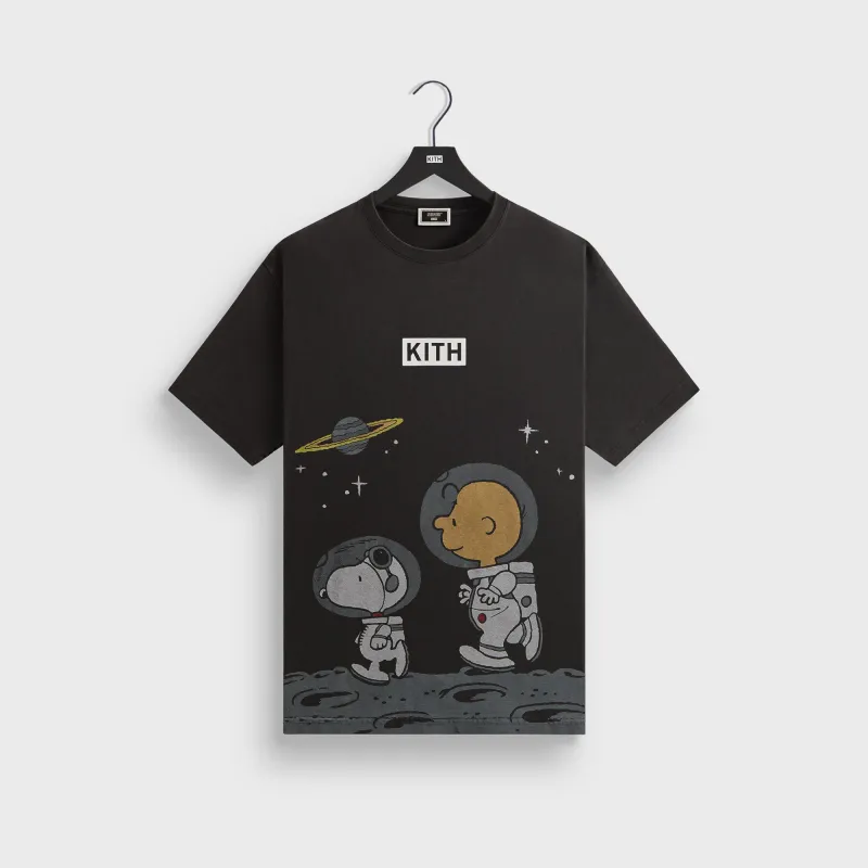 Kith for Peanuts Space Vintage Tee - Black sold by Kith