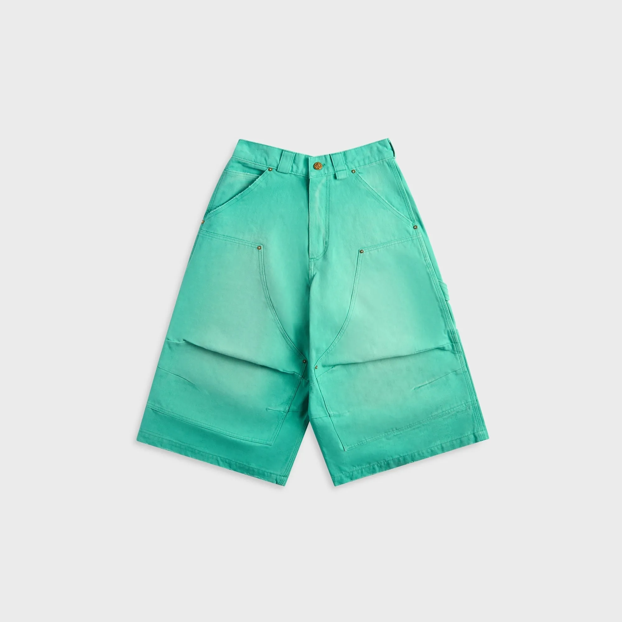 Willy Chavarria Stockton Double Knee Short - Uniform Green sold by Kith