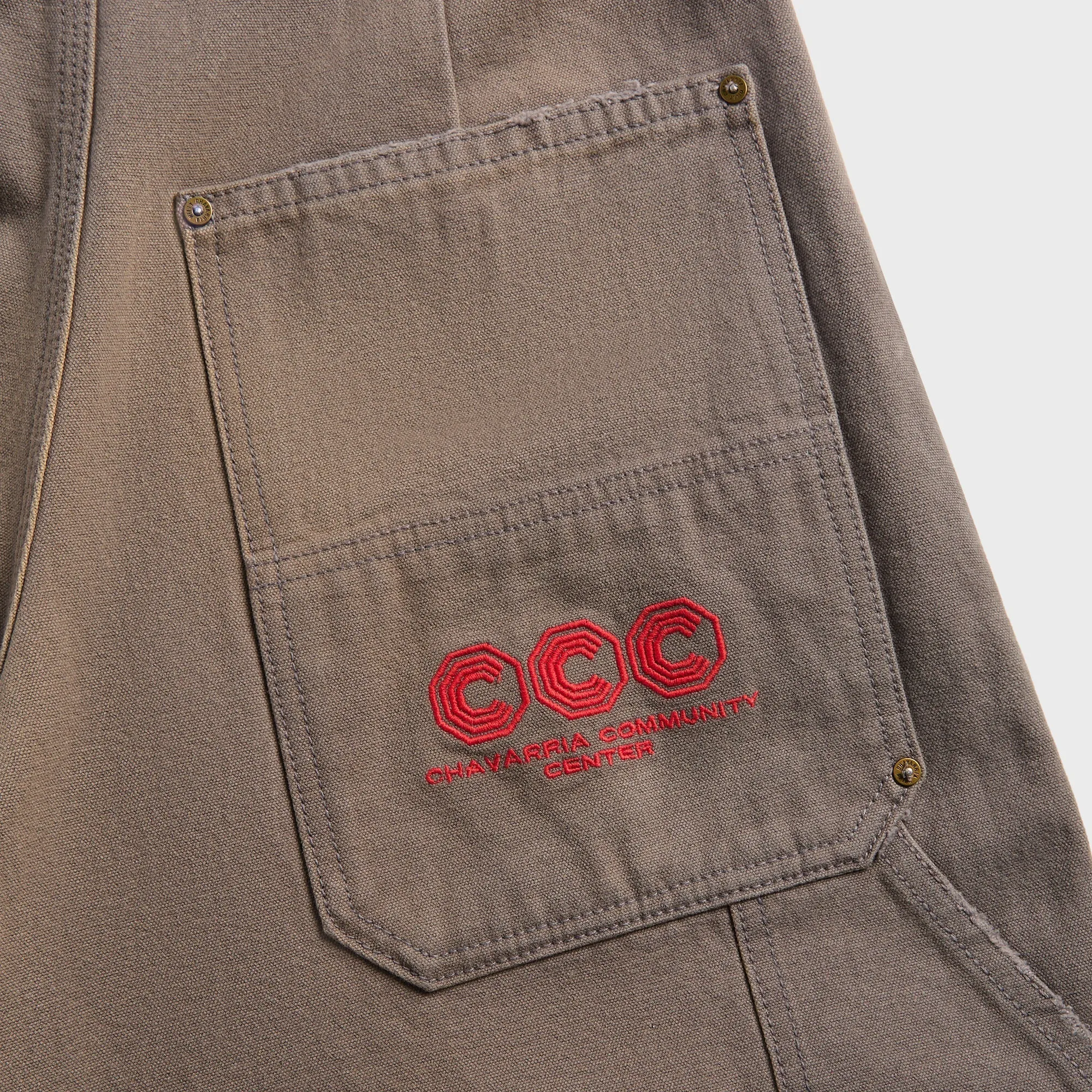 Willy Chavarria Stockton Double Knee Short - Concrete sold by Kith product image thumbnail 3