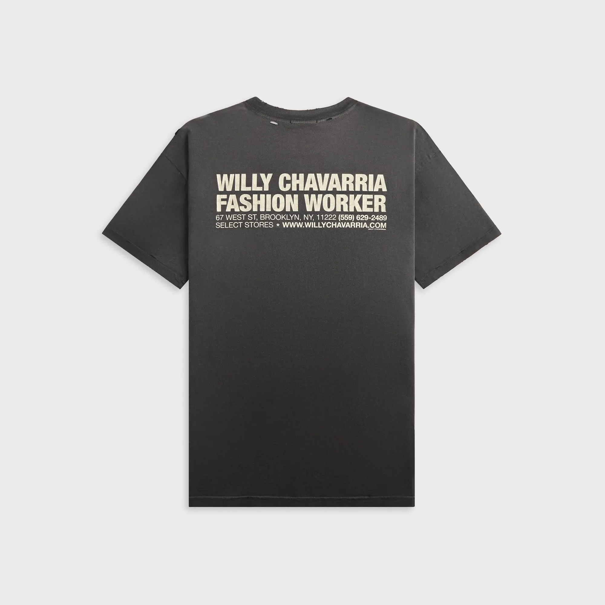 Willy Chavarria Fashion Worker Easy Tee - Black Beauty sold by Kith product image thumbnail 2