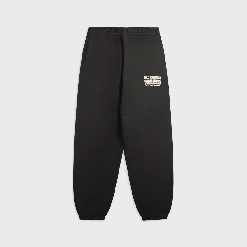 Willy Chavarria Fashion Services Buffalo Sweatpant - Black Beauty sold by Kith