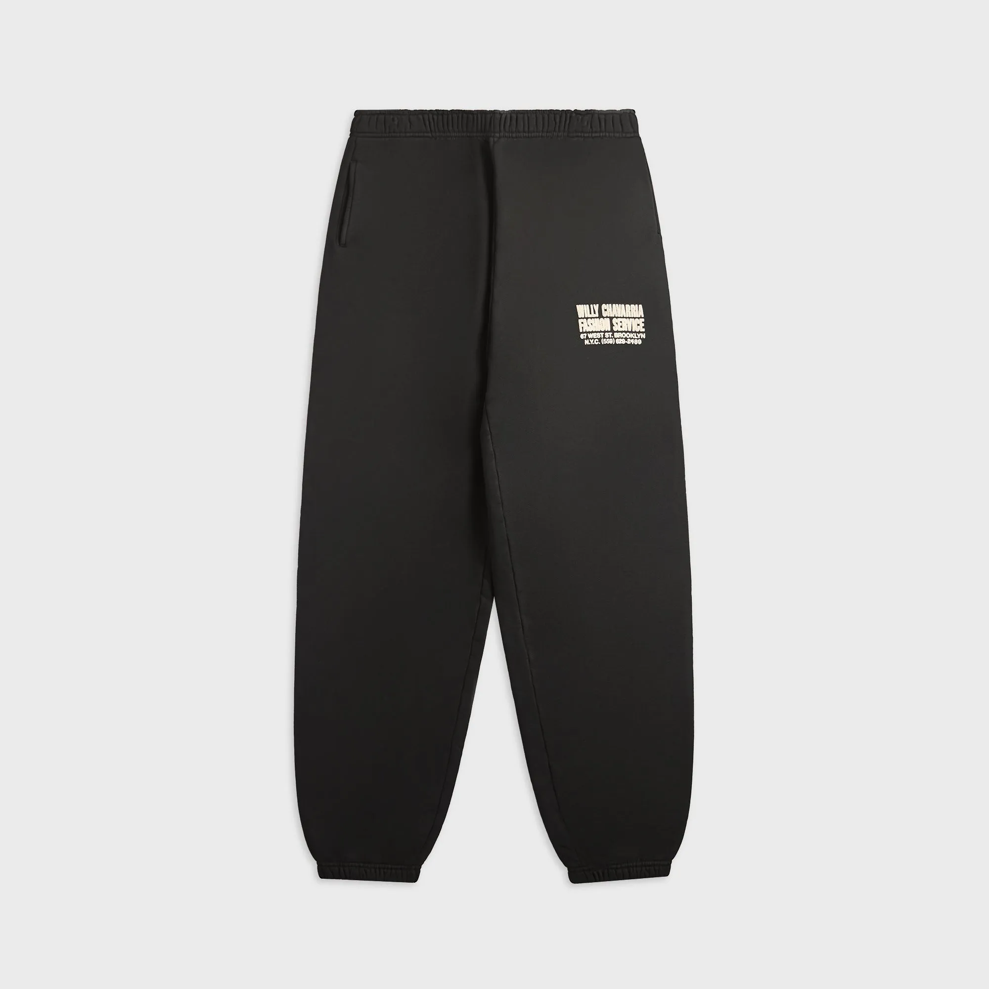 Willy Chavarria Fashion Services Buffalo Sweatpant - Black Beauty sold by Kith