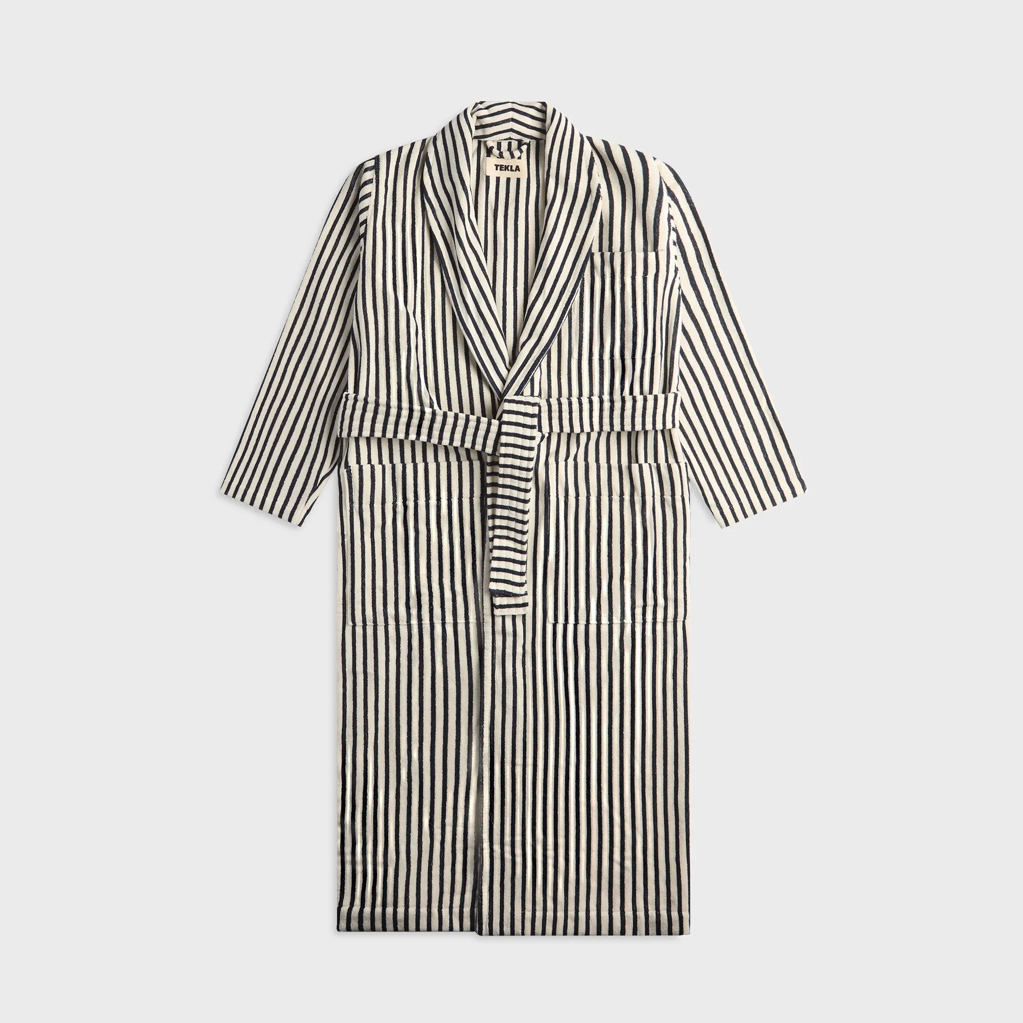 Tekla Classic Bathrobe - Sailor Stripes sold by Kith