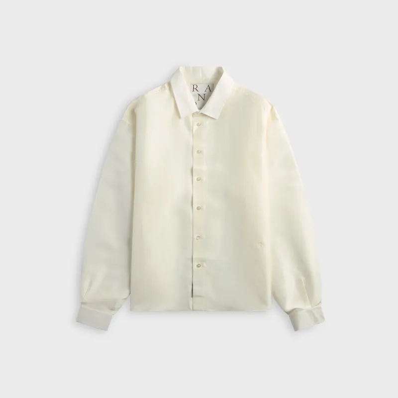 Ranra Field Silk Linen Long Sleeve Shirt - Ivory made by Ranra