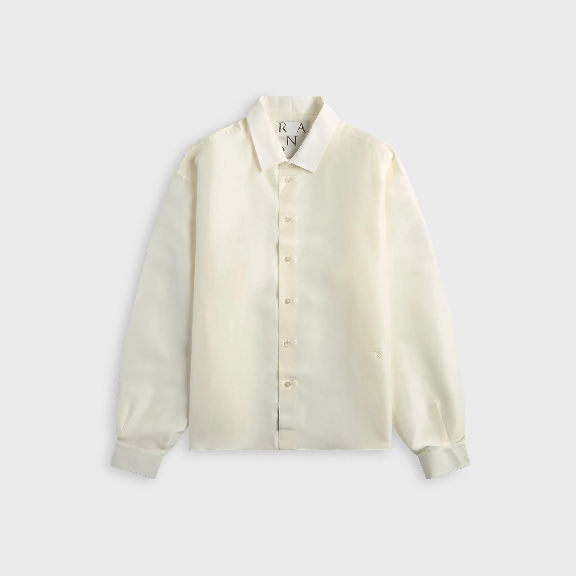 Ranra Field Silk Linen Long Sleeve Shirt - Ivory sold by Kith